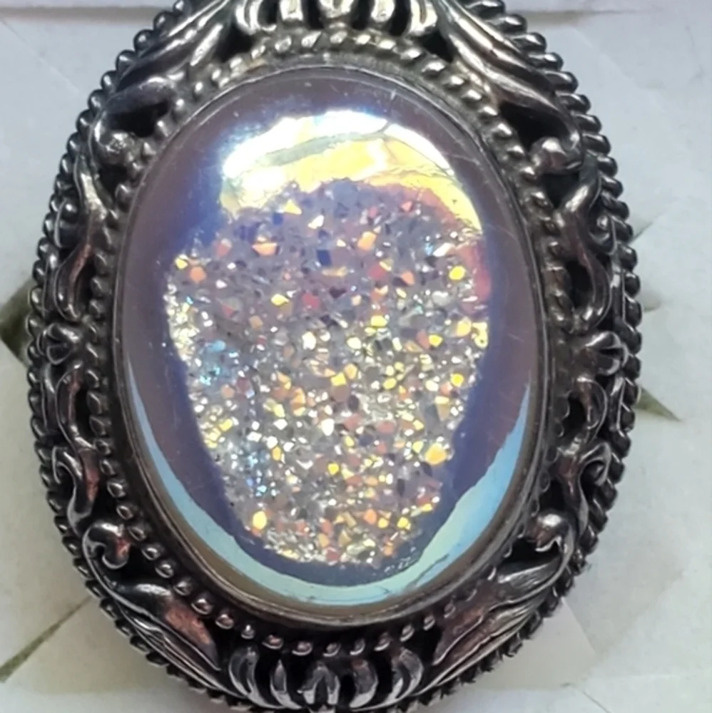 Women's Drury Quartz Silver Look‎ Ring Size 6-1/2 NWT